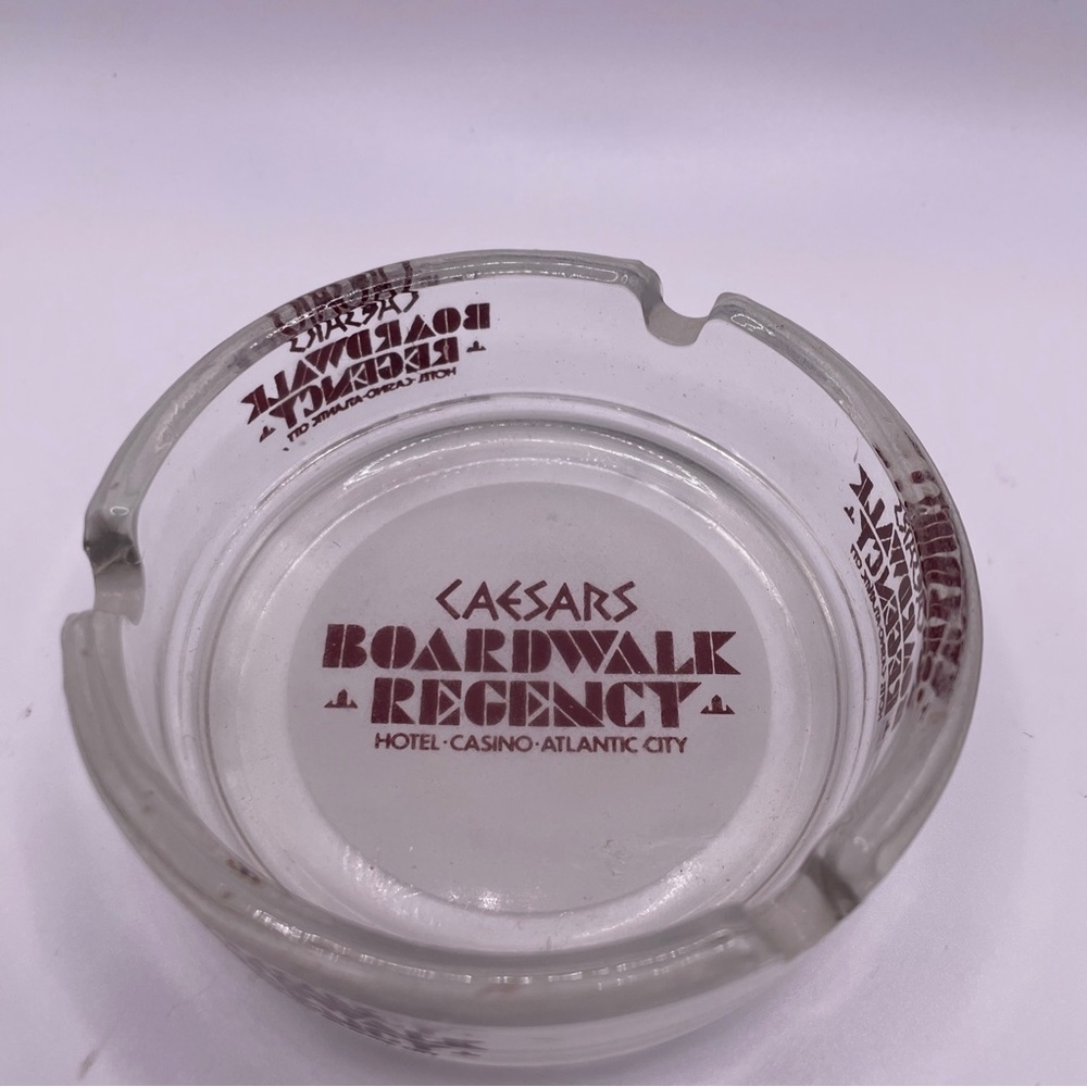 Vintage Atlantic City NJ CAESARS BOARDWALK REGENCY Casino Glass Ashtray.